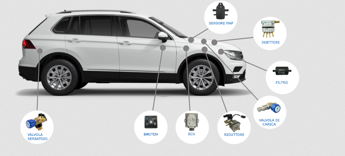 Coche con kit Bluemec Coche con kit Bluemec
